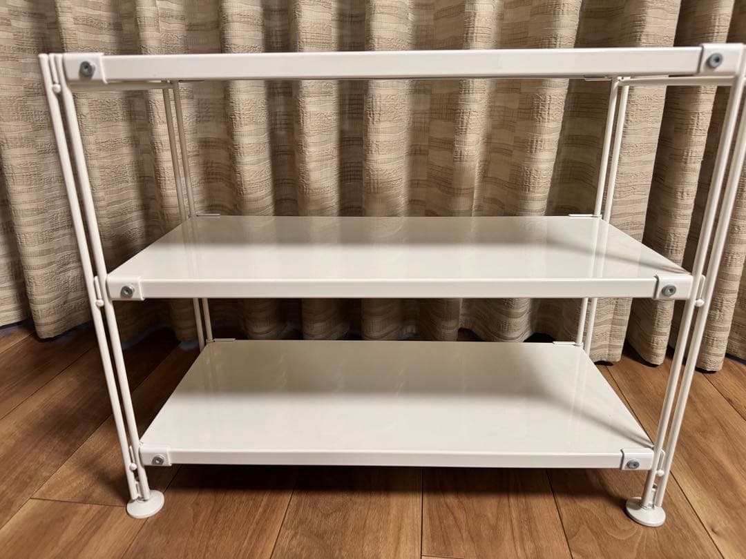 無印良品　スチールユニットシェルフ・ライトグレー・キャスター付き　２つセット