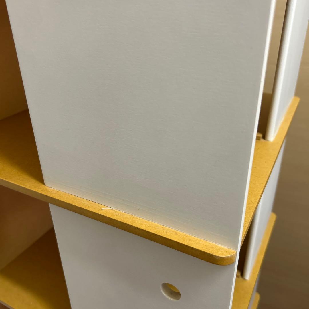 回転式　本棚　小物入れ　飾り棚　オープンシェルフ ホワイト　ナチュラル