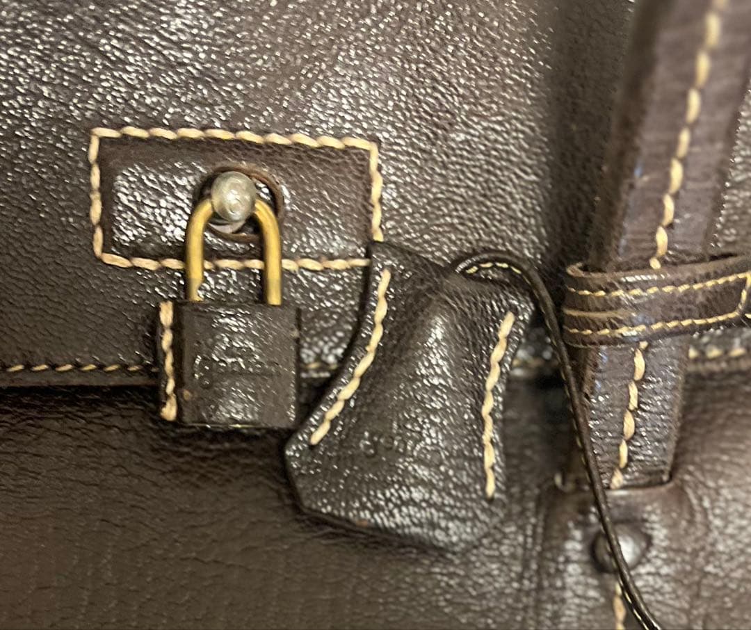 【美品】genten ゲンテン 本革トートバッグ ダークブラウン