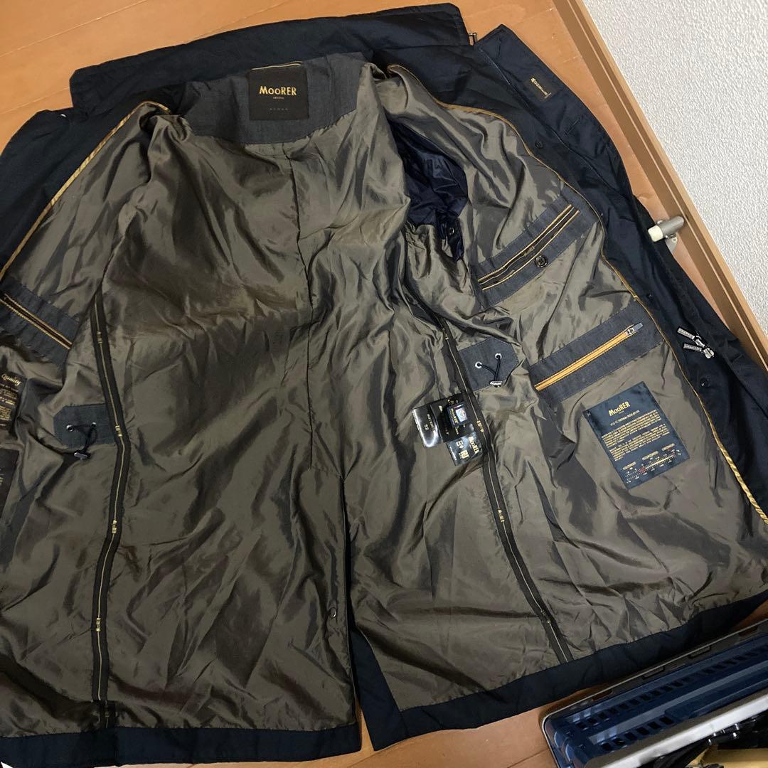 ムーレー　モテミ　ステンカラーコート　ネイビー　52