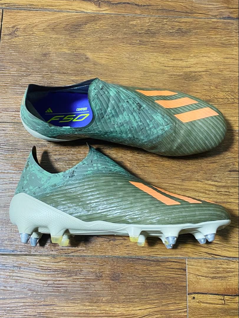アディダス エックス 19+ SG(グリーン×オレンジ)