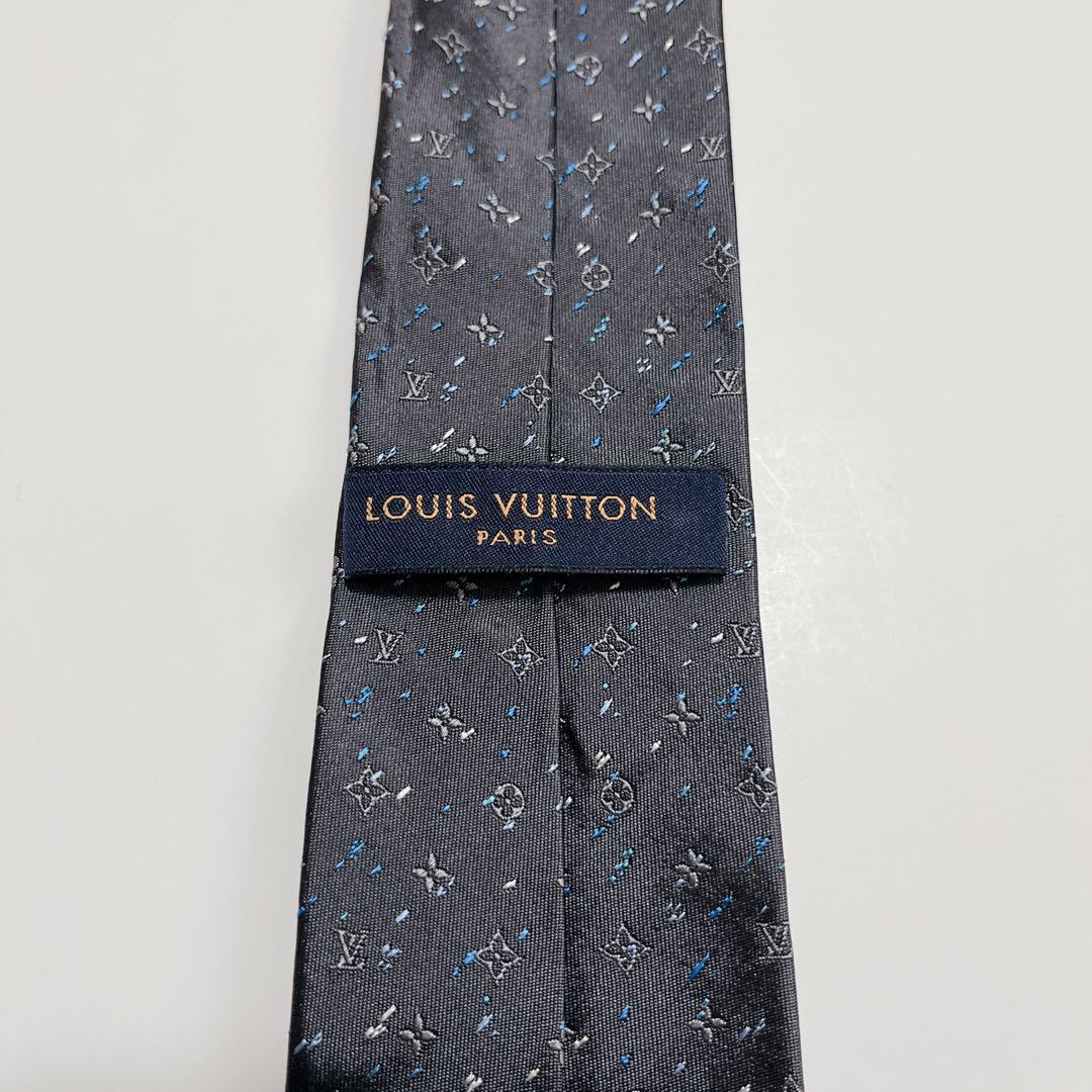 美品 ルイヴィトン ネクタイ ハイブランド モノグラム 光沢 ジャガード織り