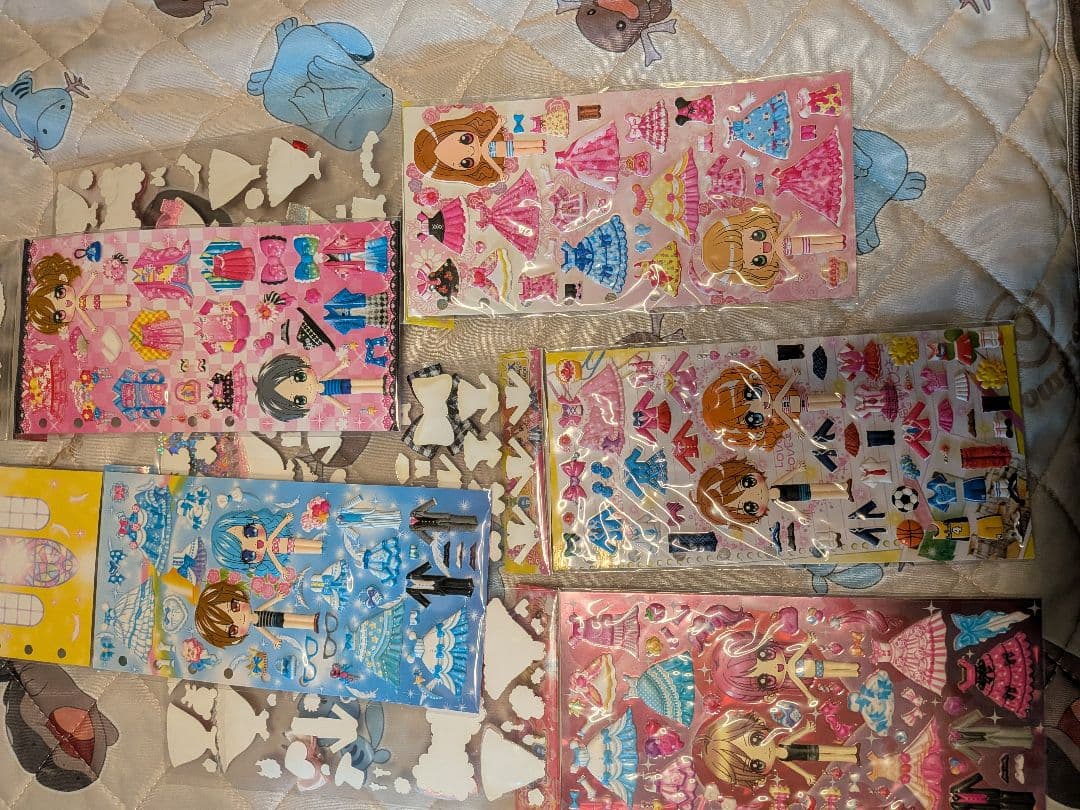 平成レトロ おきがえ Wシール 5セット