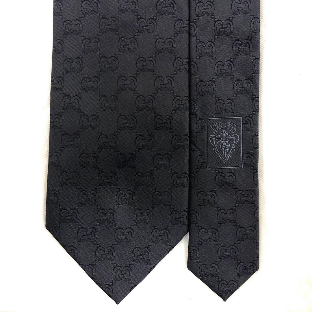M05/018 GUCCI グッチ シルクジャガードネクタイ GG柄