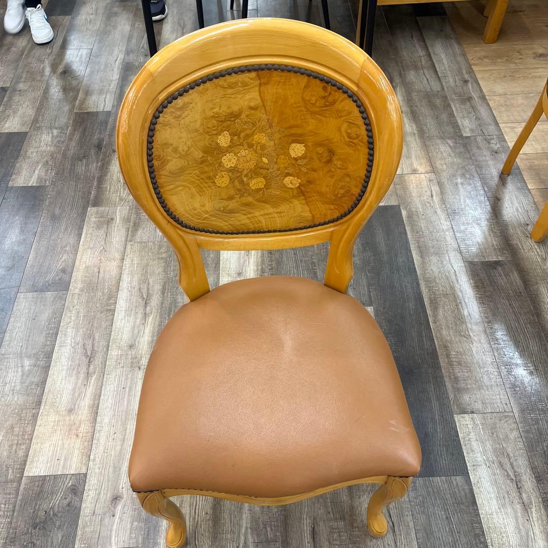 イタリア クラシックスタイル 象嵌細工チェア　サイドチェア