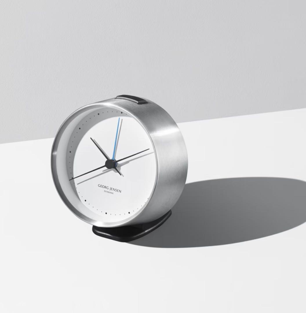 【美品】  ジョージジェンセン　置時計 直径10cm