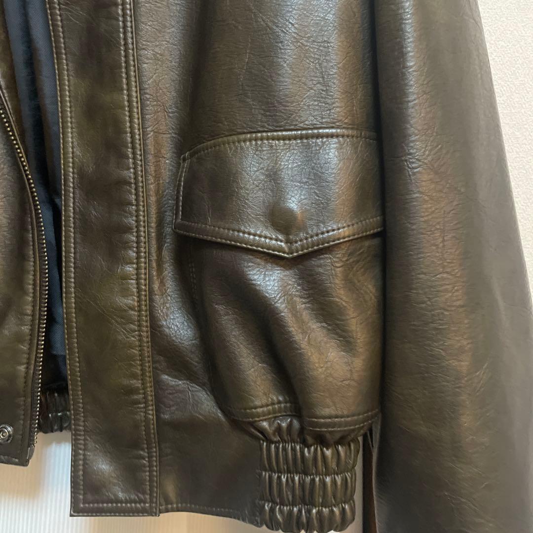 ジャケット・アウター OHOTORO balmacaan leather jacket brown