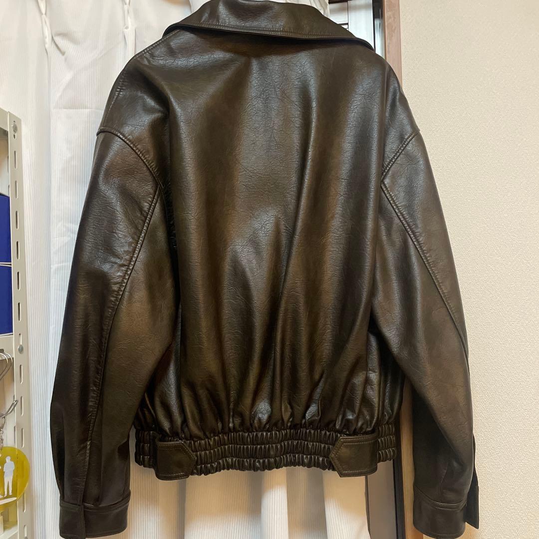 ジャケット・アウター OHOTORO balmacaan leather jacket brown
