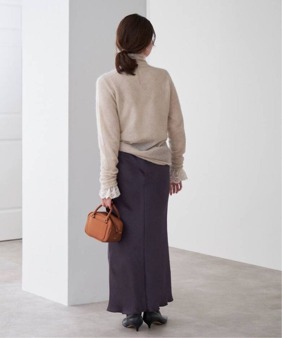 新品未使用イエナIENAダブルサテンスカート38ブラウン