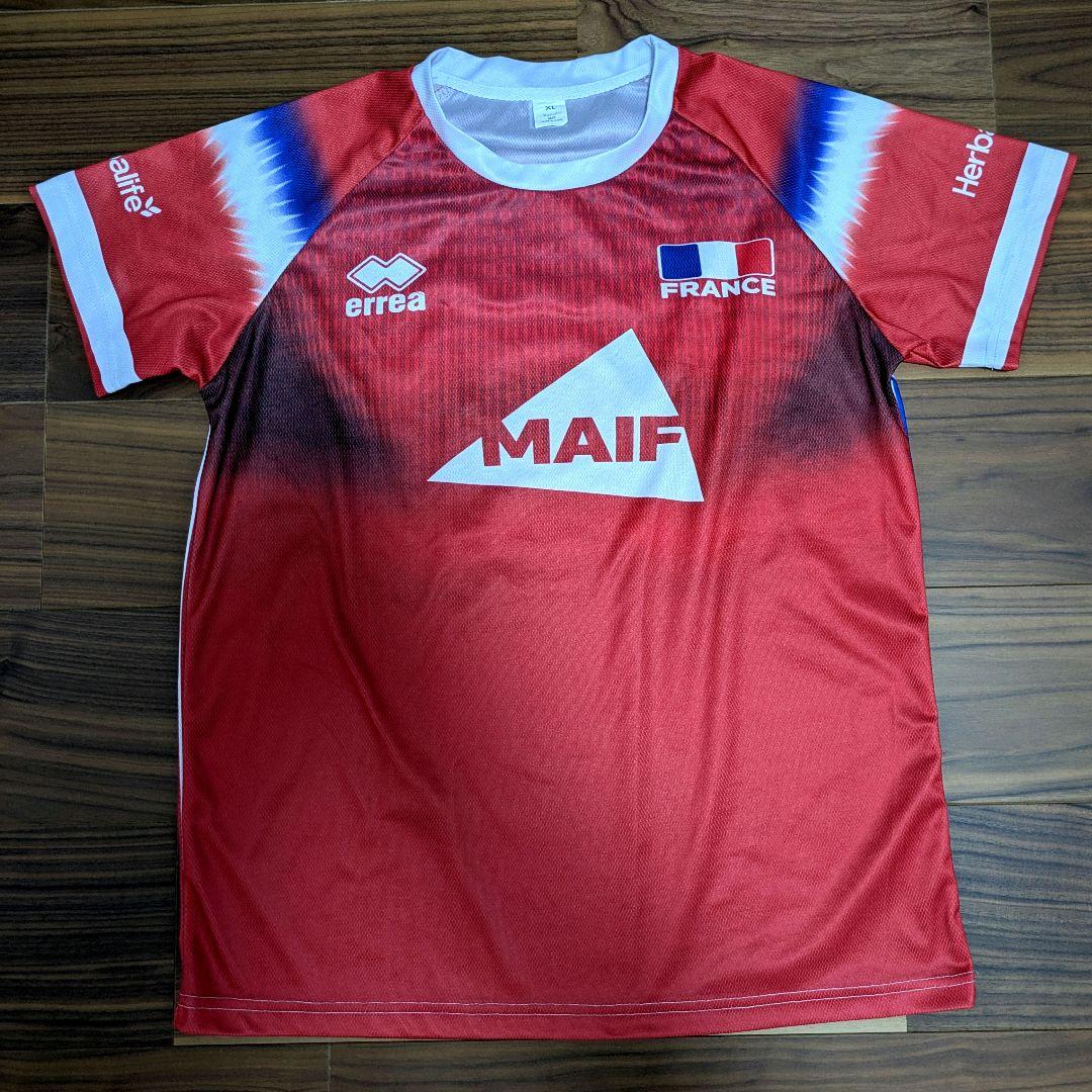 ★フランス代表　バレーボール　ユニフォーム　ゲームシャツ　ウェア　ジャージ　赤