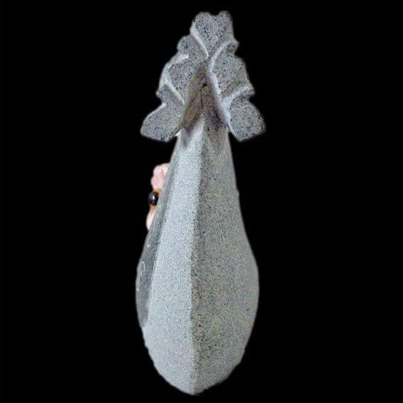 リボンフクロウ 石材彫刻 置物 インテリア