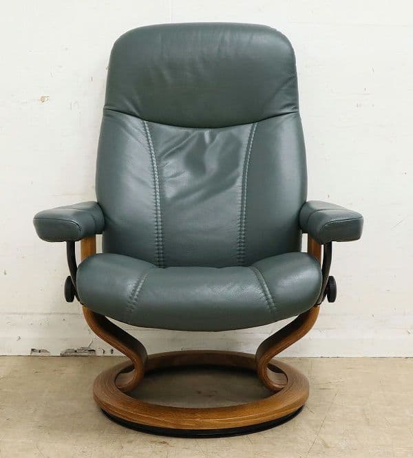エコーネス【コンサルM】ストレスレスチェア＆オットマン・本革・EKORNES