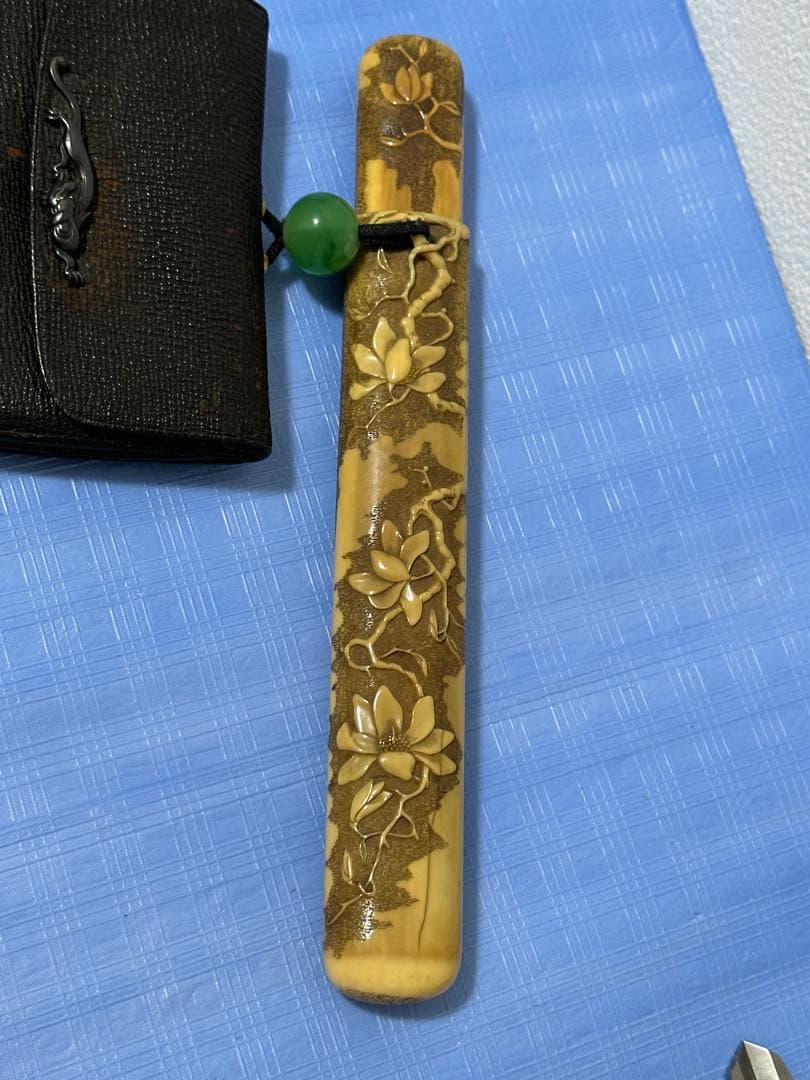 極上 時代物 煙草入れ 提げ物 キセル入れ 煙管 喫煙具 キセル 古道具