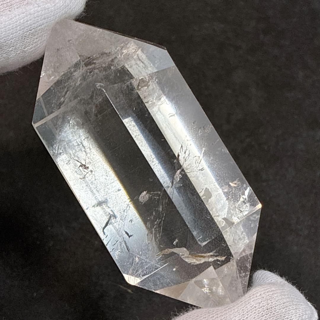 極太 天然水晶 ロッククリスタル 両剣 ダブルポイント パワーストーン クォーツ