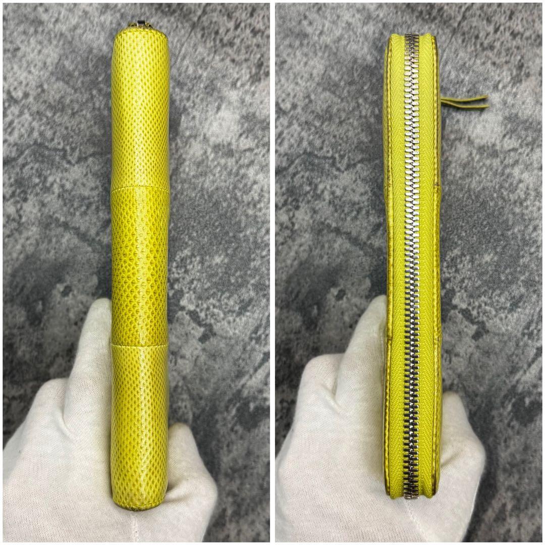 希少 極美品✨バレンシアガ エブリデイ リザード レザー ラウンドファスナー