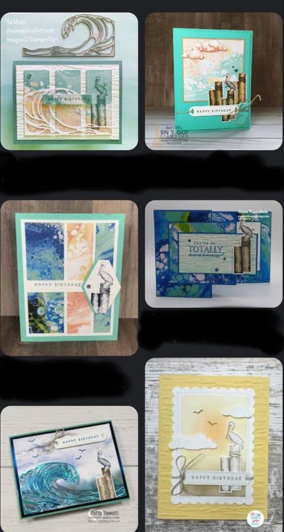 １点限り♡未使用　美しい波のスタンプ＆ダイ　スタンピンアップ