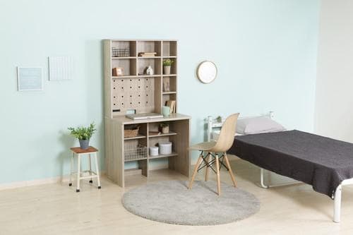 【新品・送料無料】大容量収納付きデスク　ＷＨＯ