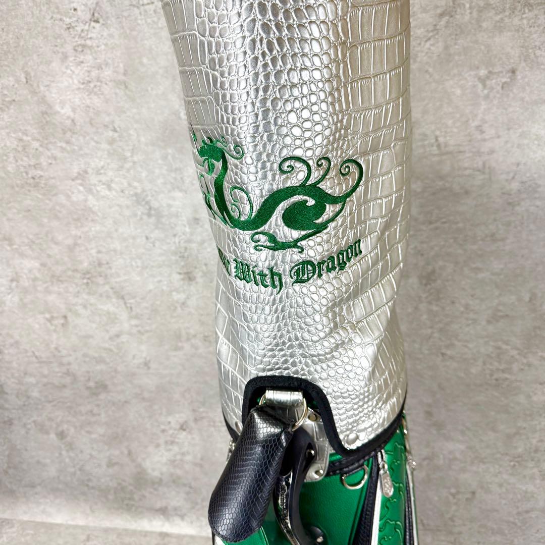 【激レア】極美品 ダンスウィズドラゴン キャディバッグ クロコ型押し 収納袋付