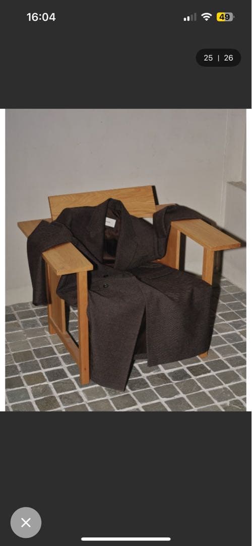 TODAYFUL ウール100%チェスターコート ダークブラウン 38 タグ付き