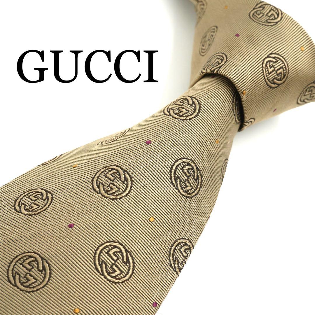 ✨新品同様✨　GUCCI グッチ　ネクタイ　GG インターロッキング　ドット