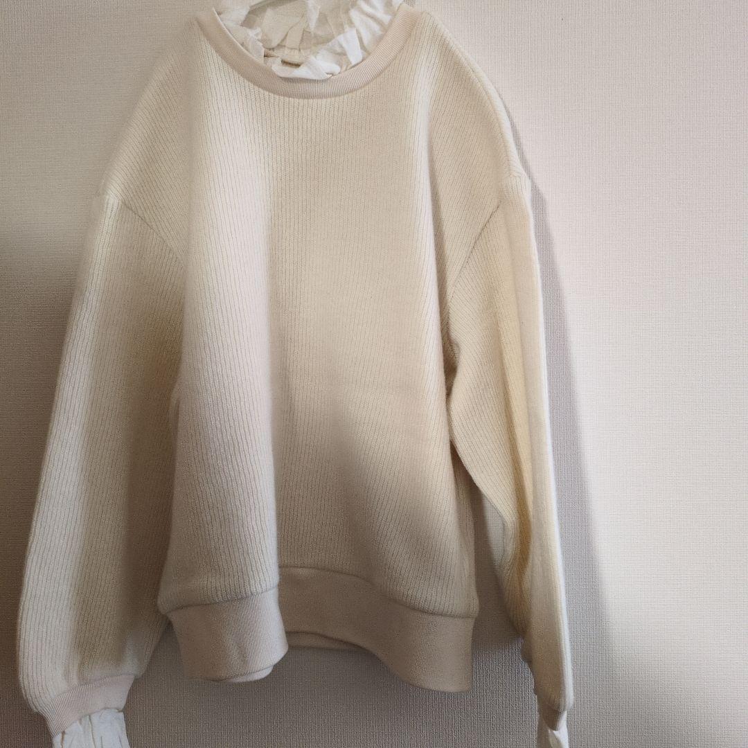 ★美品★magali クォーターフリルプルオーバー　ニット