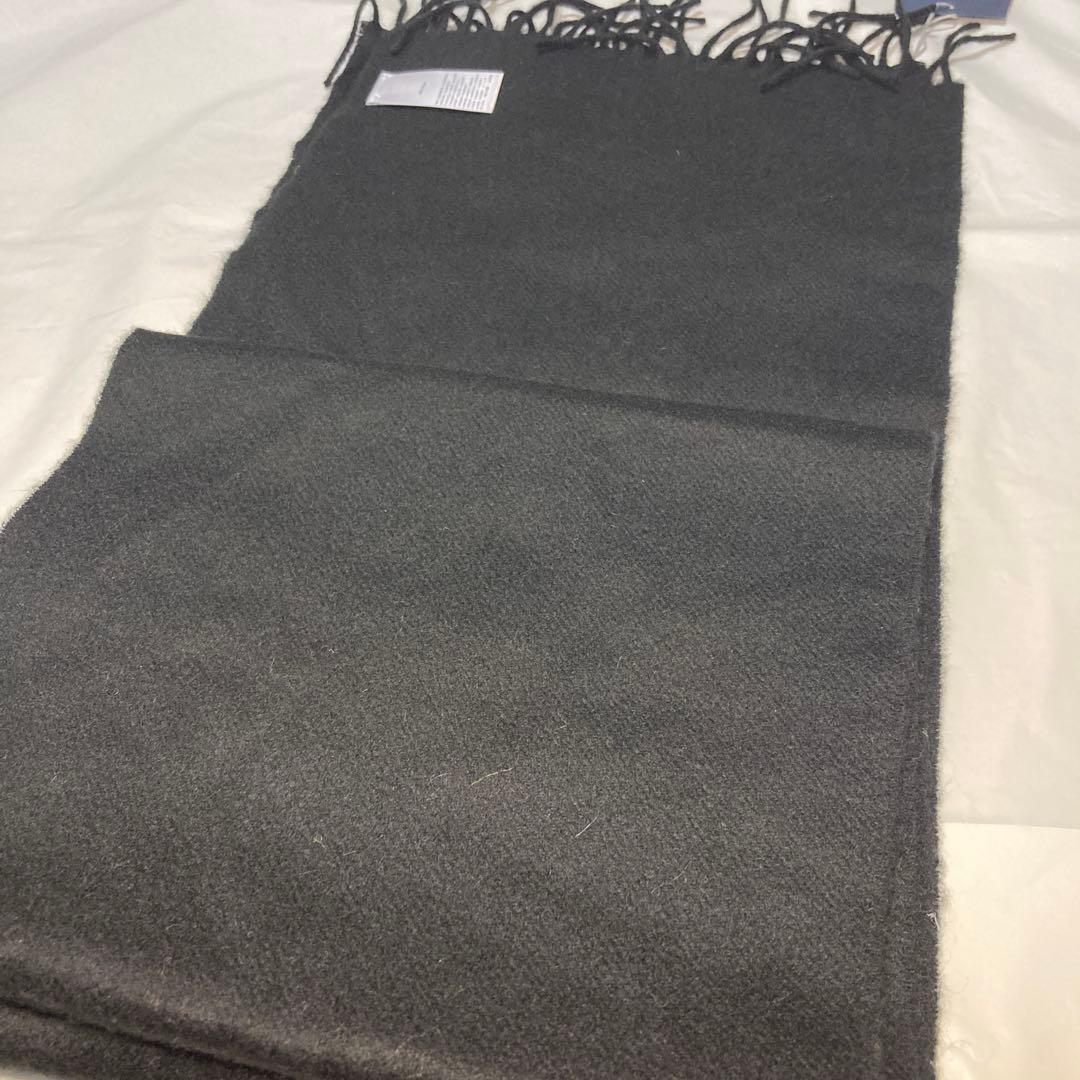 新品 ジョンストンズ カシミヤ100％ マフラー ブラック