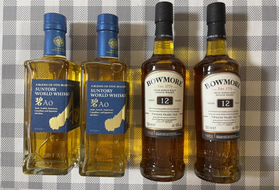 【新品】ウイスキー 碧 ボウモア12年 350ml 4本セット