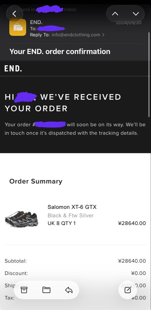 Salomon XT-6 GORE-TEX ブラック/シルバー