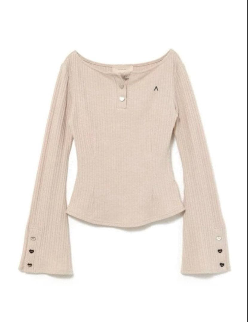 トップス ANDMARY Dorothy heart tops beige