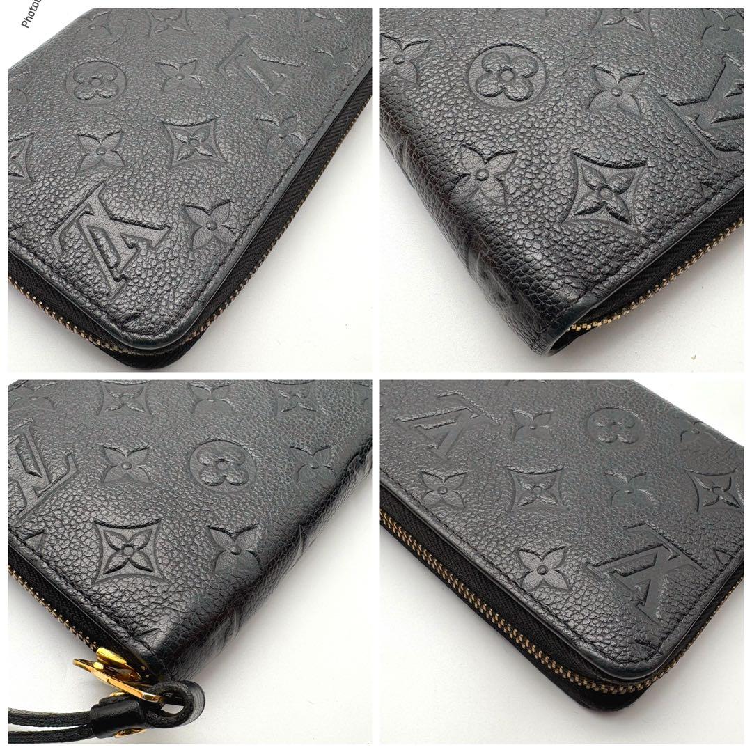 【良品】ルイヴィトン アンプラント ラウンドジップ 長財布 ブラック