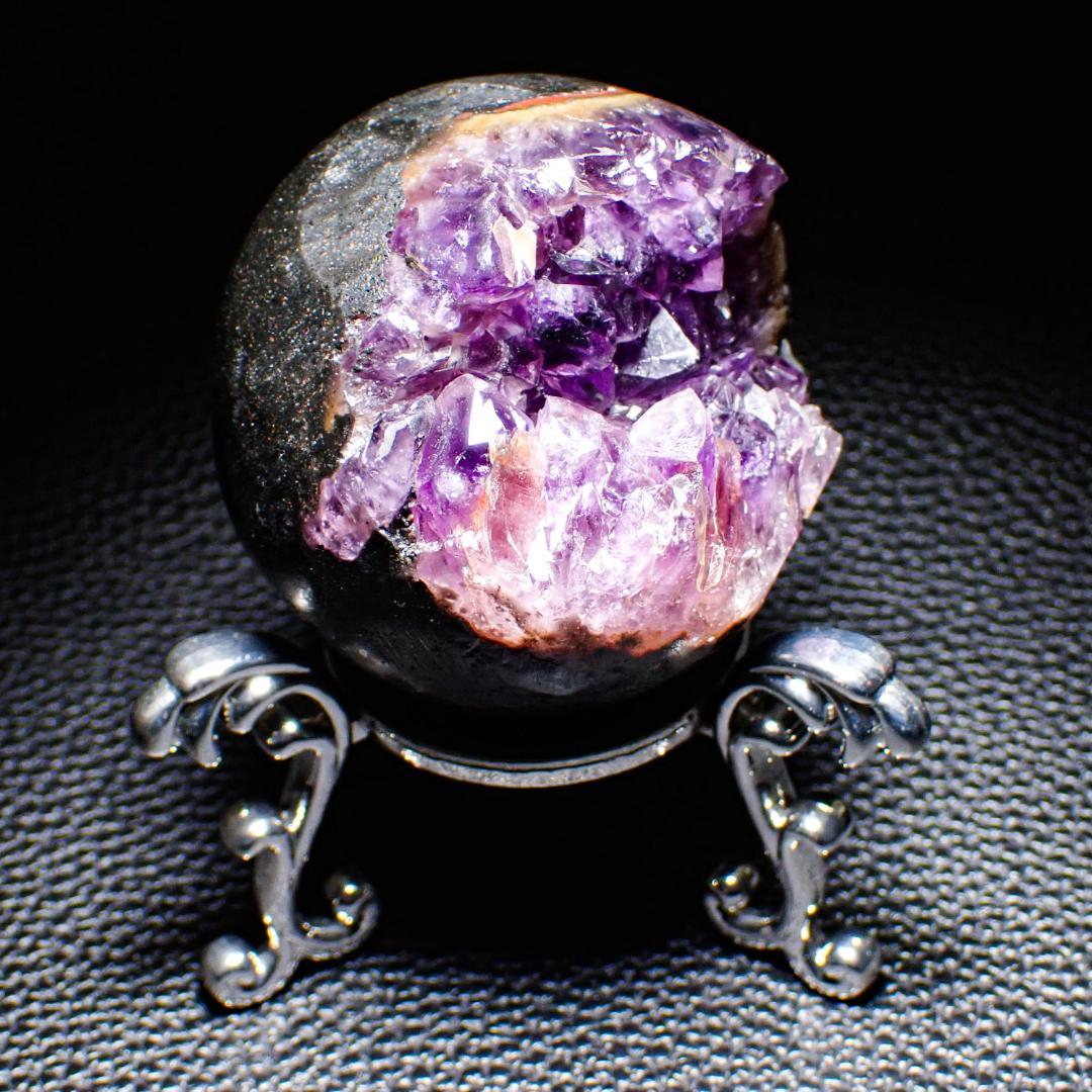 天然石 紫水晶 笑口 1 アメジストドーム 原石 ジオード 結晶 パワーストーン