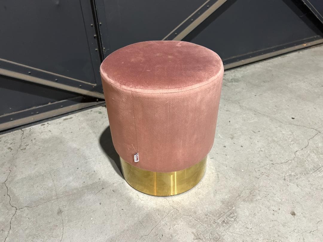 【廃番レア】KARE / カレ｜チェリー モーブ ブラス｜オットマン・スツール