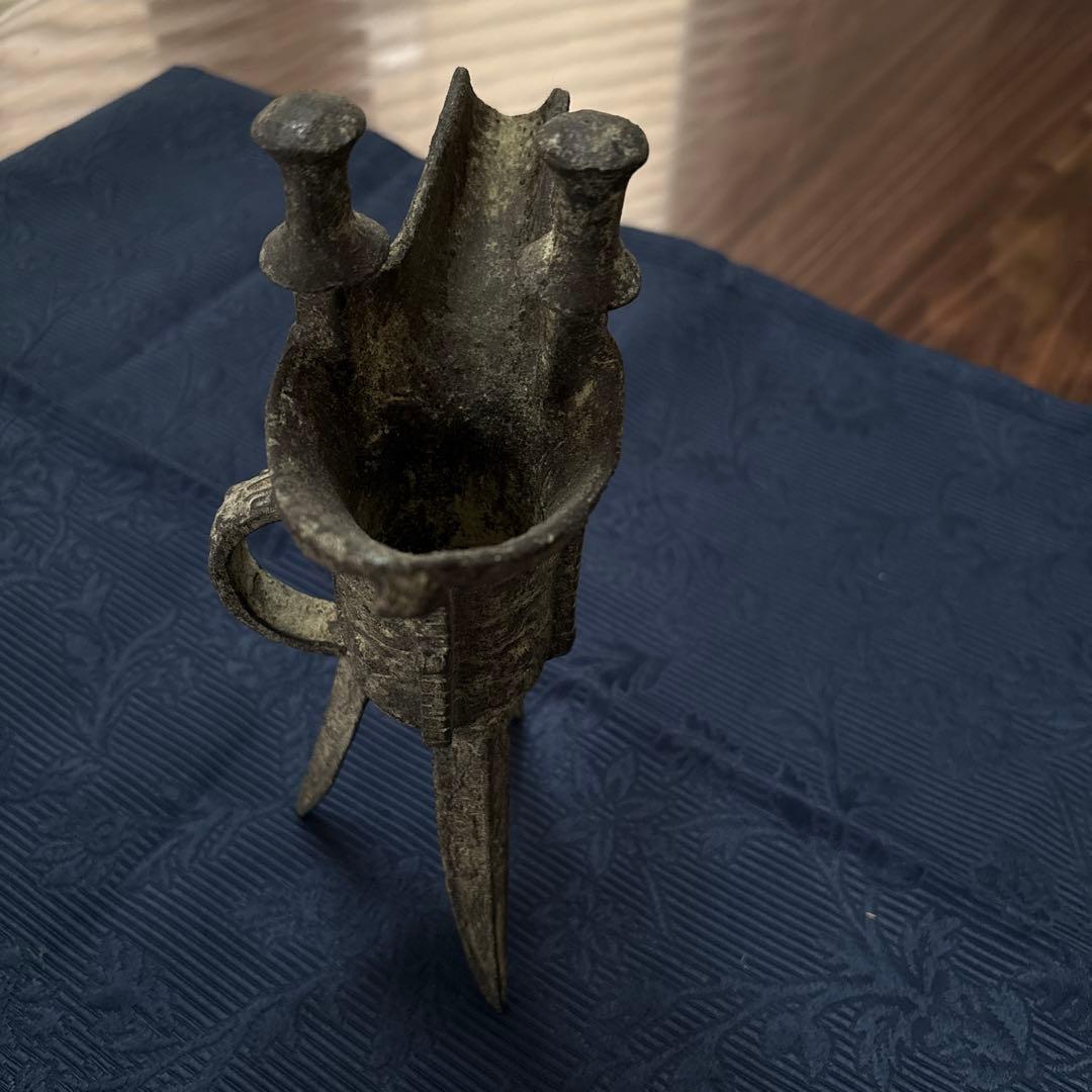 古代中国「爵」青銅器　骨董品