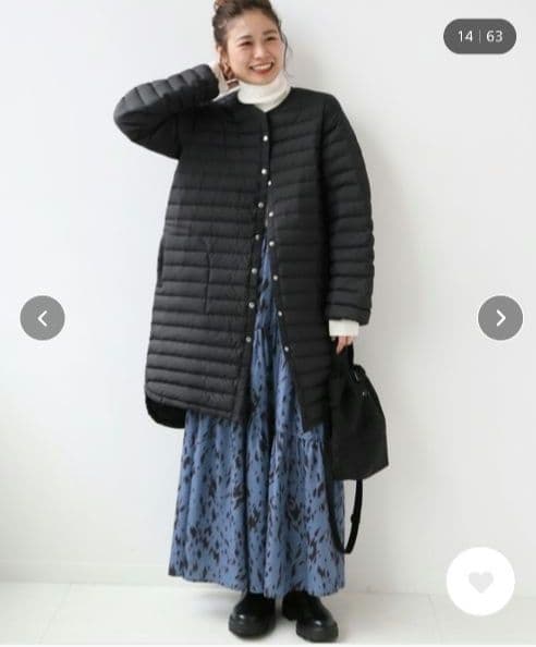 トラディショナルウェザーウェア　ARKLEY　ロングダウン　ブラック　36