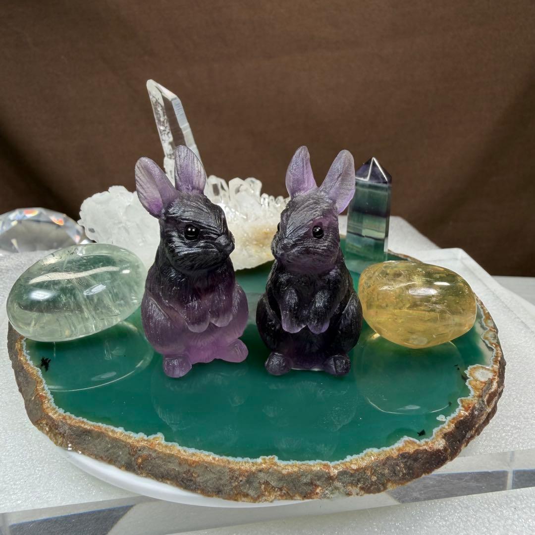 先行SALE☆フローライトうさぎさんの住処