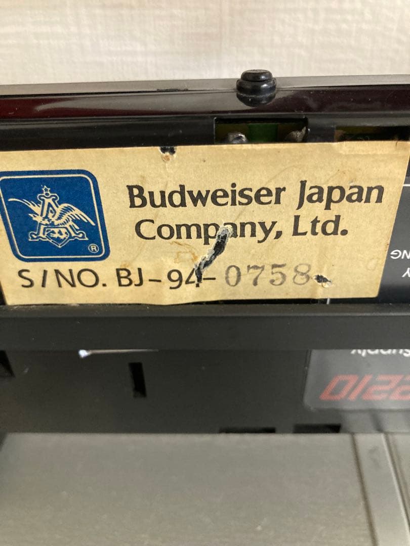 バドワイザー　ネオン管　引き取り限定