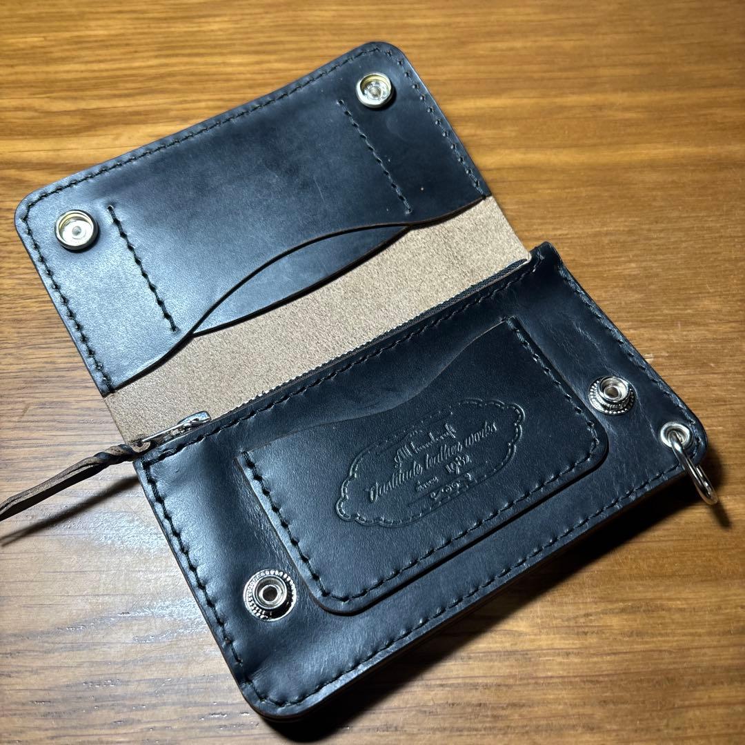 KYOYA7012 3層ミドルウォレット フリーポケット付き　ブラック
