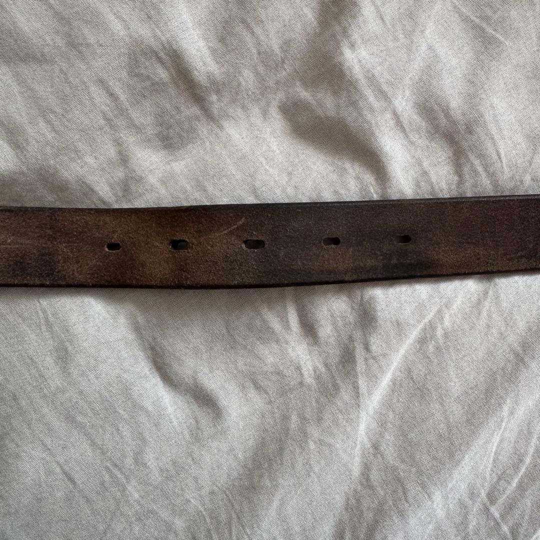 池之端銀革店 ベルト 銀製バックル 幅28mm 32インチ