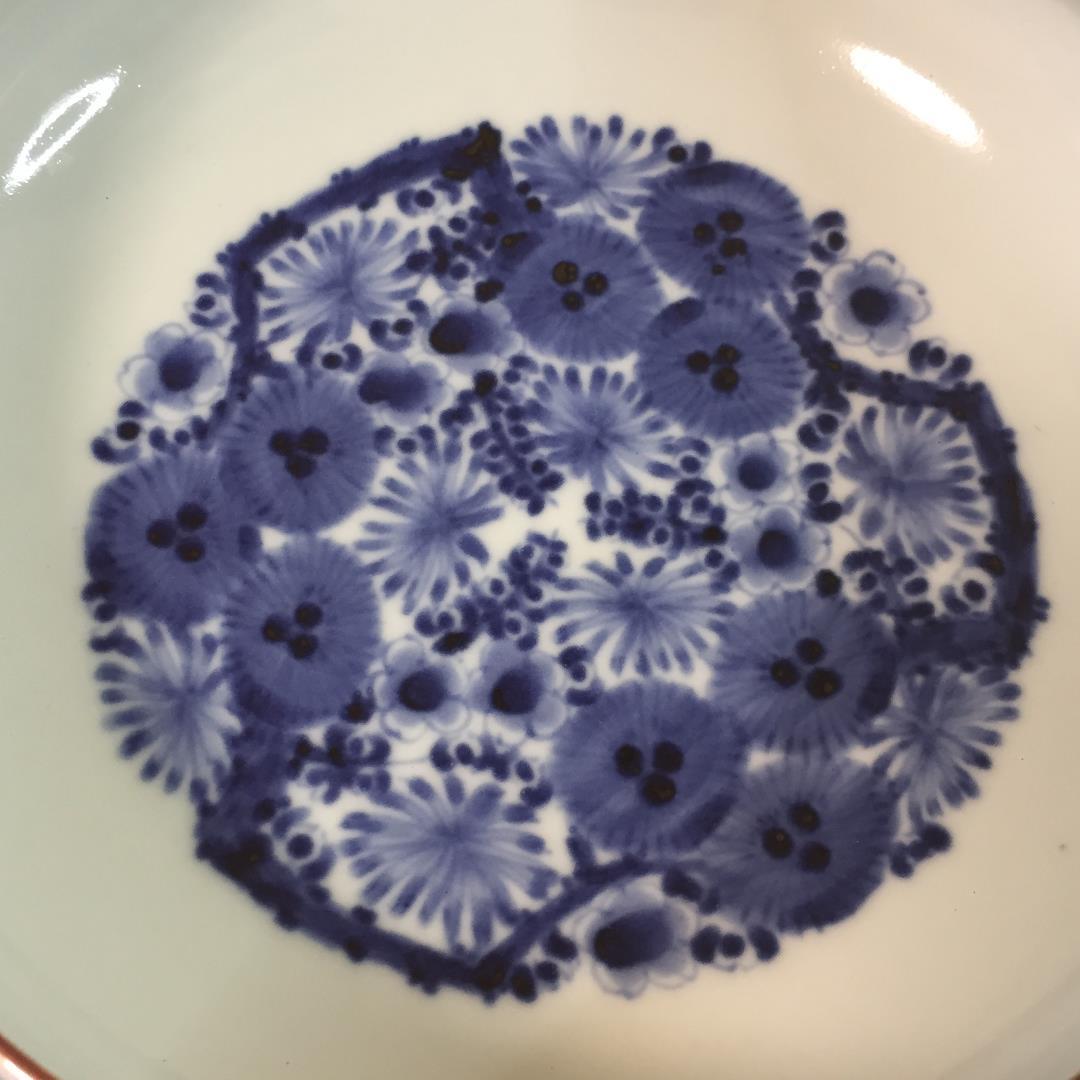 和食器　岩永浩さんの松竹梅丸紋中鉢