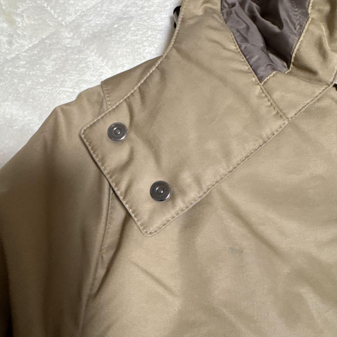 Aquascutum フード付きステンカラーコート LLサイズ ベージュ