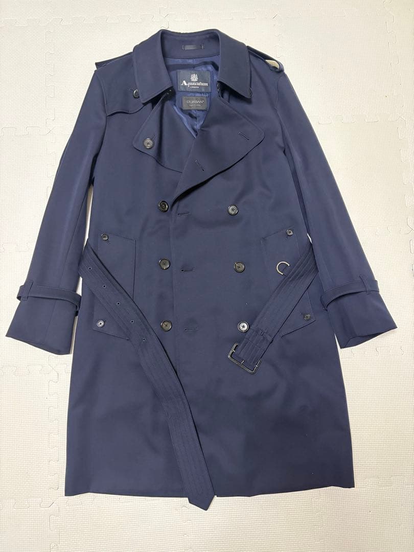 Aquascutum D'URBAN トレンチコート　美品　ネイビー