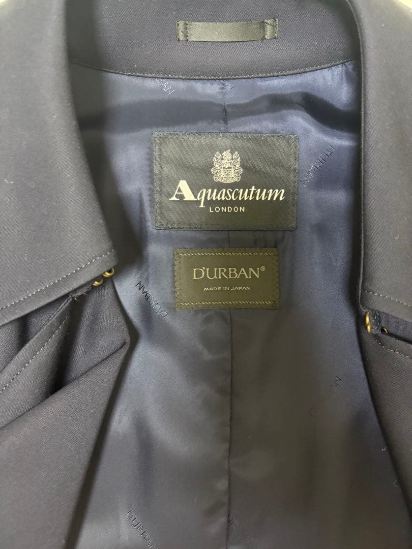 Aquascutum D'URBAN トレンチコート　美品　ネイビー