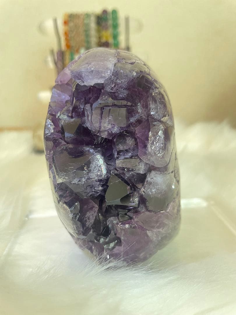 アメジストドーム オールカット 虹入り 超美品！ 286