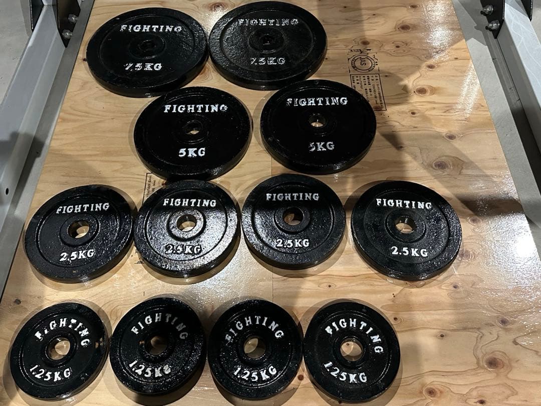 【発送不可】ベンチプレス、フレームセット　合計120kg