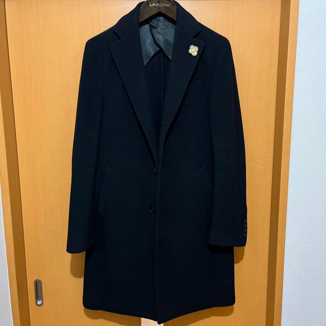 LARDINI ネイビー チェスターコート