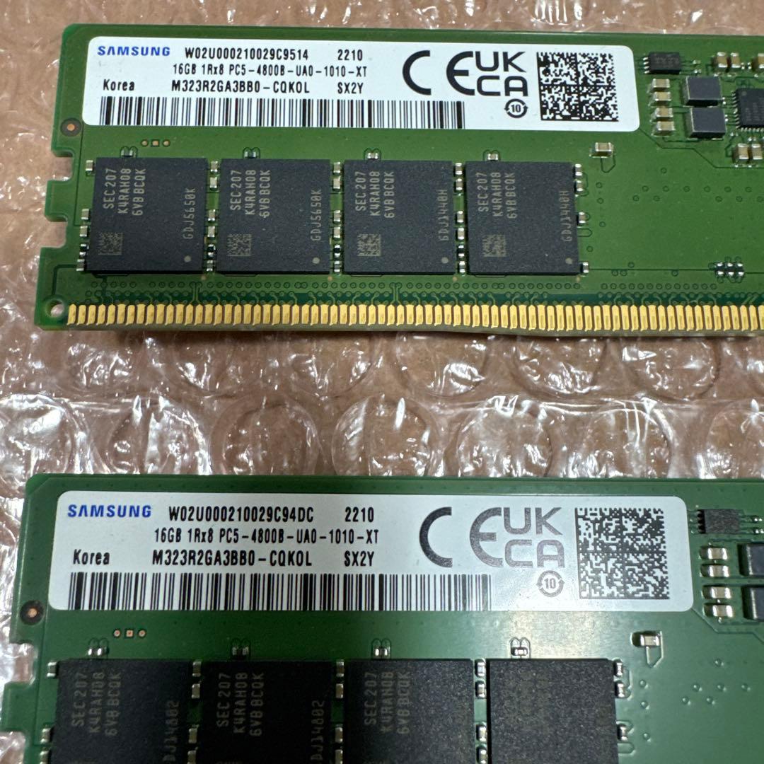 SAMSUNG DDR5-4800 32GB (16GBx2) メモリ