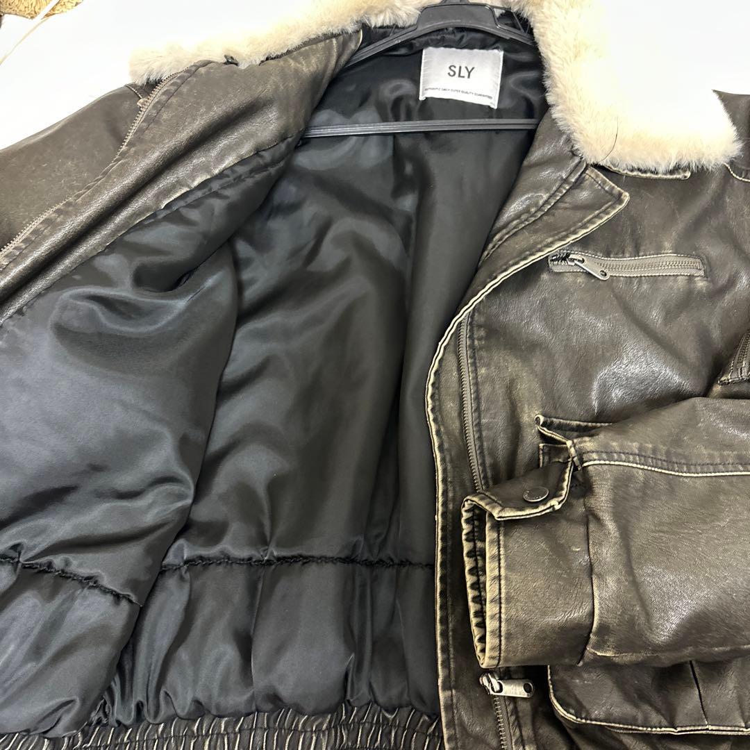 sly レザーブルゾン