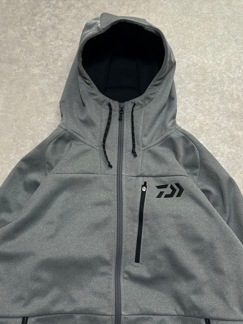 極美品 Daiwa ウインドブロックパーカー グレー L