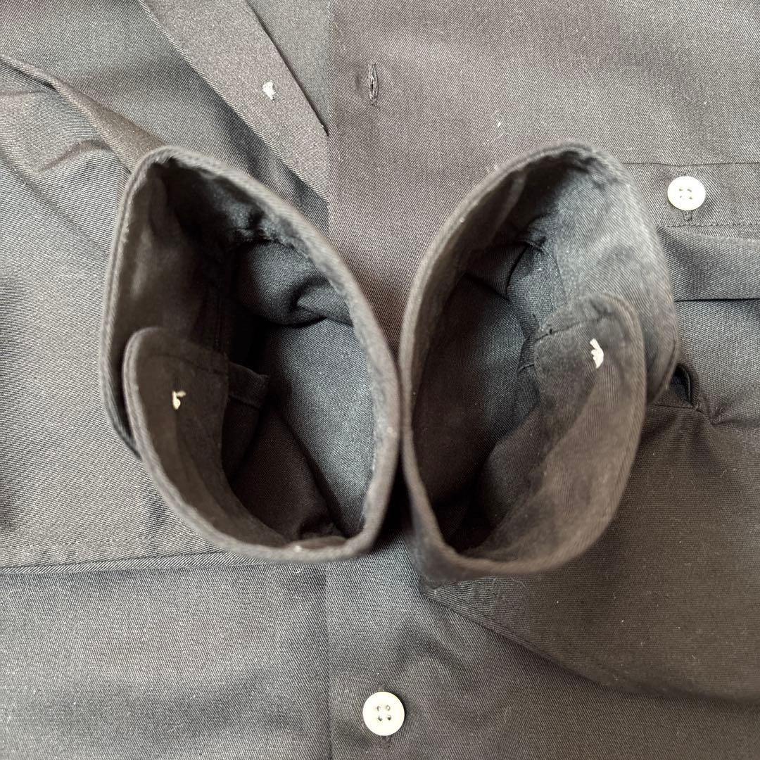 Bunzou！希少▲バックチャンネル ワークシャツ 黒 ライオン 背面プリ