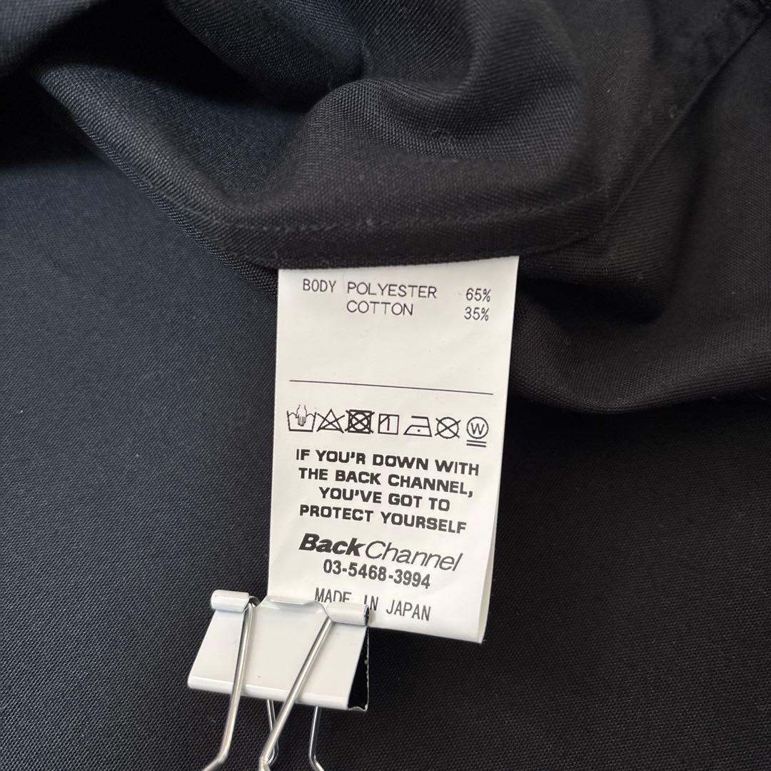 Bunzou！希少▲バックチャンネル ワークシャツ 黒 ライオン 背面プリ